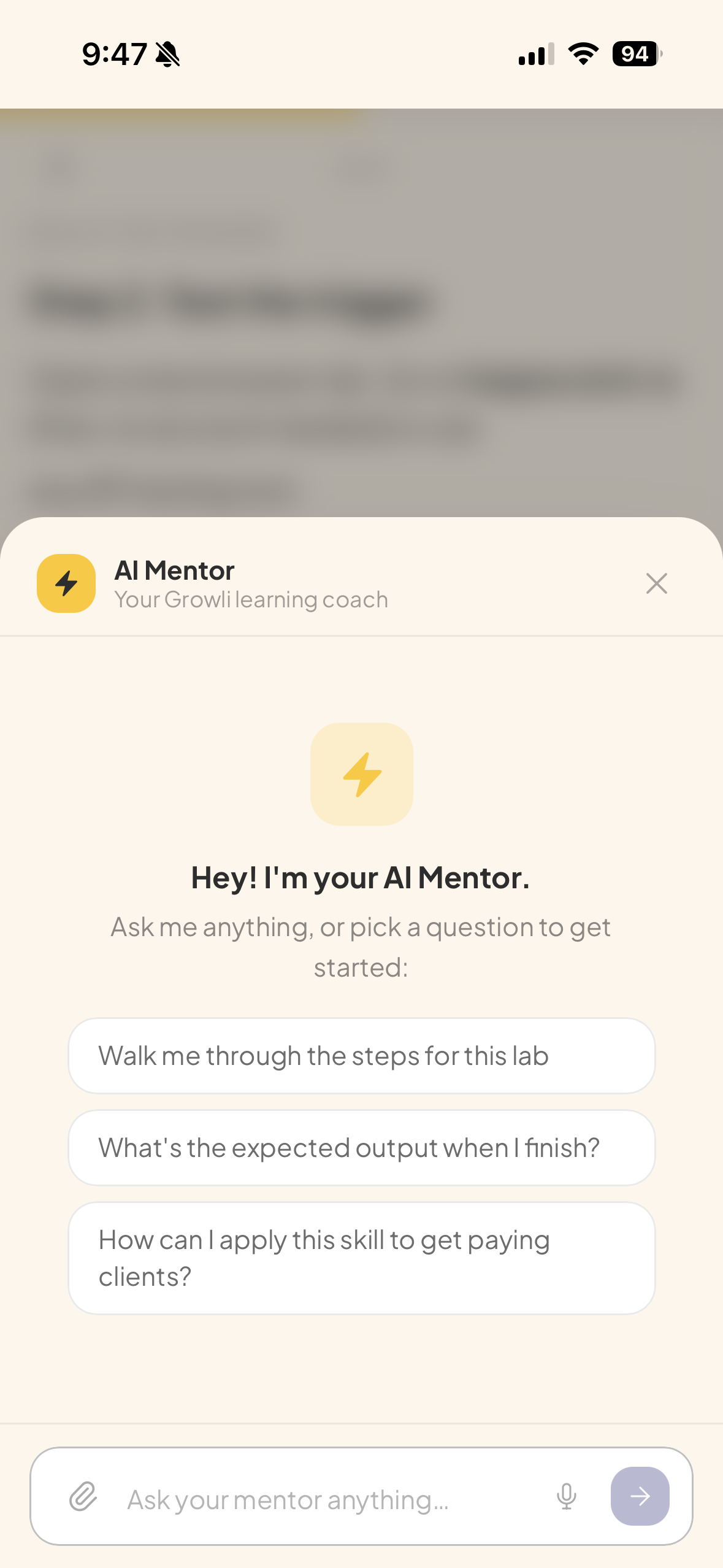 Growli AI Mentor